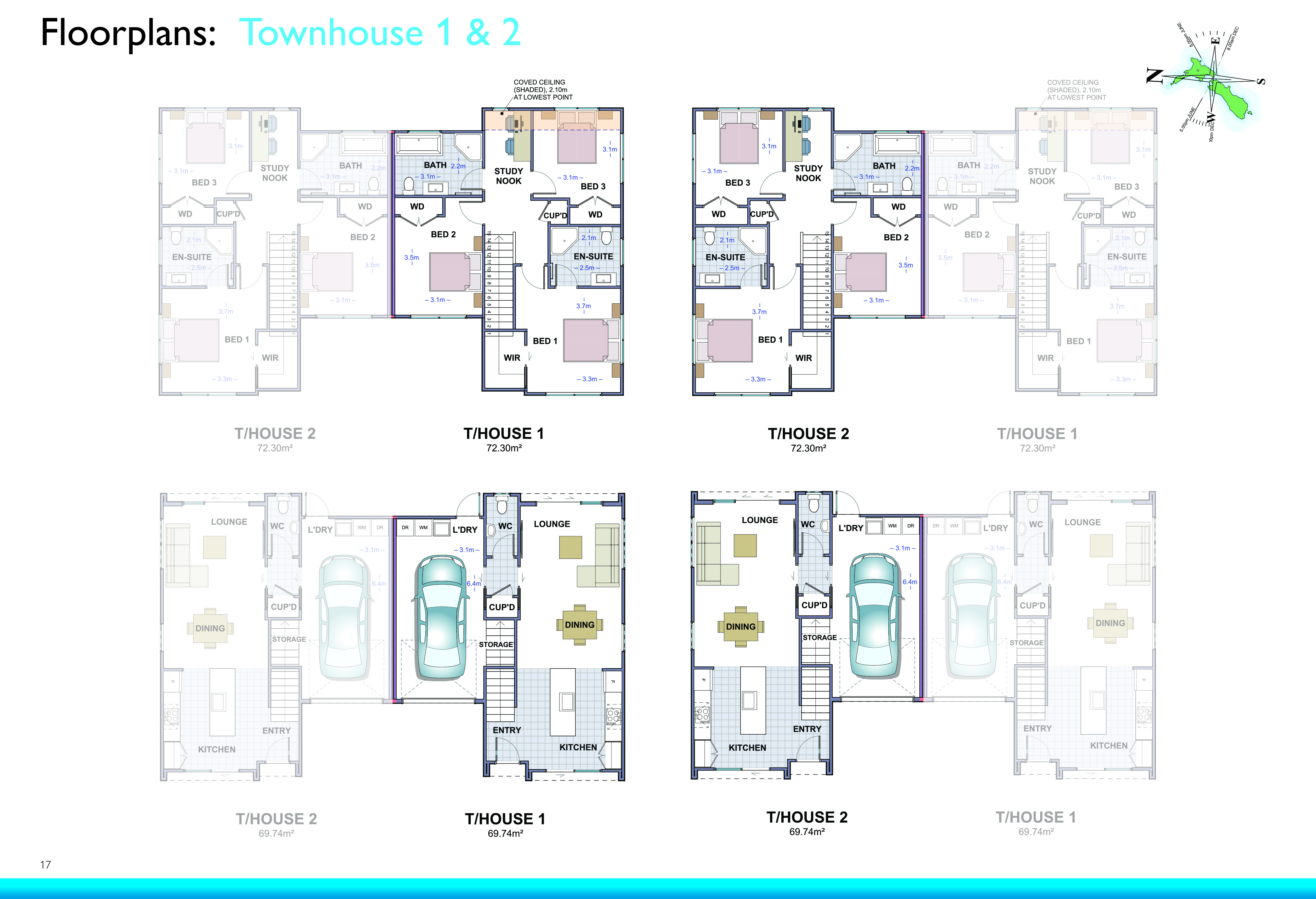 Townhouse 1 and 2 floor plan